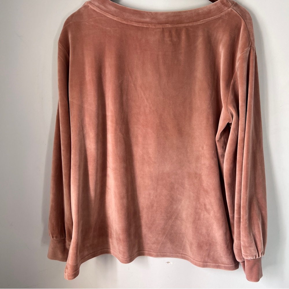Sahalie Dusty Rose Velvet Sweatshirt Large - Picture 5 of 7